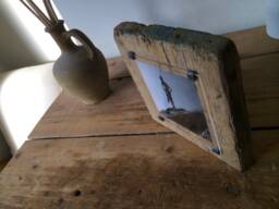 Surfers - Gift For Surfing Art- Reclaimed Wood Photo Frame Driftwood Surf Handmade One Of A Kind - thumbnail 1