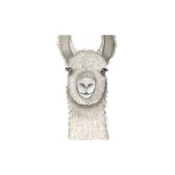 Lee The Llama Watercolor Alpaca Farm Art - thumbnail 1