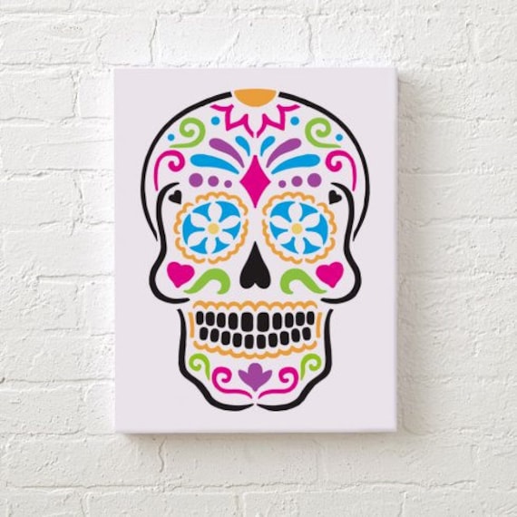 Sugar Skull Wall Art Stencil - Reusable Stencils Diy Home D??cor Easy - image 1