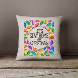 Christmas Decorative Pillow Sham - Let's Stay Home & Lights 18 - thumbnail 1