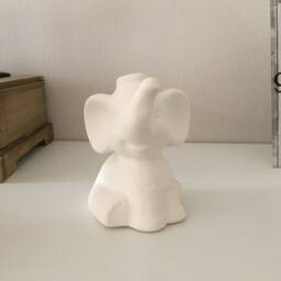 Elephant Figure, Baby Elephant, Ceramic Bisque, Ready To Paint, Dyi Project, Craft Gift For Boy, Girl, Easter Idea - thumbnail 2