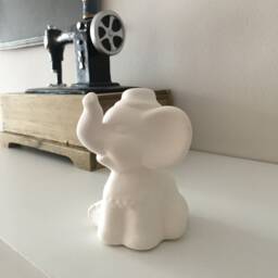 Elephant Figure, Baby Elephant, Ceramic Bisque, Ready To Paint, Dyi Project, Craft Gift For Boy, Girl, Easter Idea