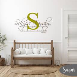 Personalized Family Name-Monogram-As For Me & My House We Will Serve The Lord-#1 - Vinyl Wall Decal - Words & Phrases - Joshua 2415 - thumbnail 3