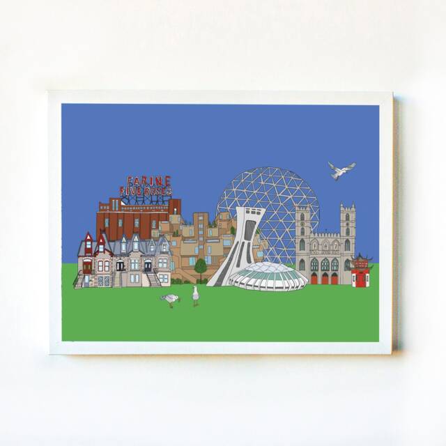 Montreal City Scape Art Print. Wall Art, City - image 1