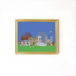 Montreal City Scape Art Print. Wall Art, City - thumbnail 2
