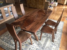 Walnut Dining Table & Chairs