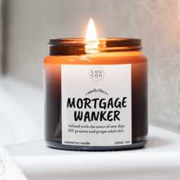 Funny Housewarming Candle Gift, Smells Like A Mortgage Wanker, Luxury Soy Wax - thumbnail 1