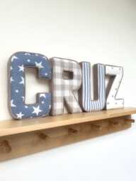 Fabric Personalised Letter With Velvet Or Corduroy Edging For Nursery Wall Decor - thumbnail 1