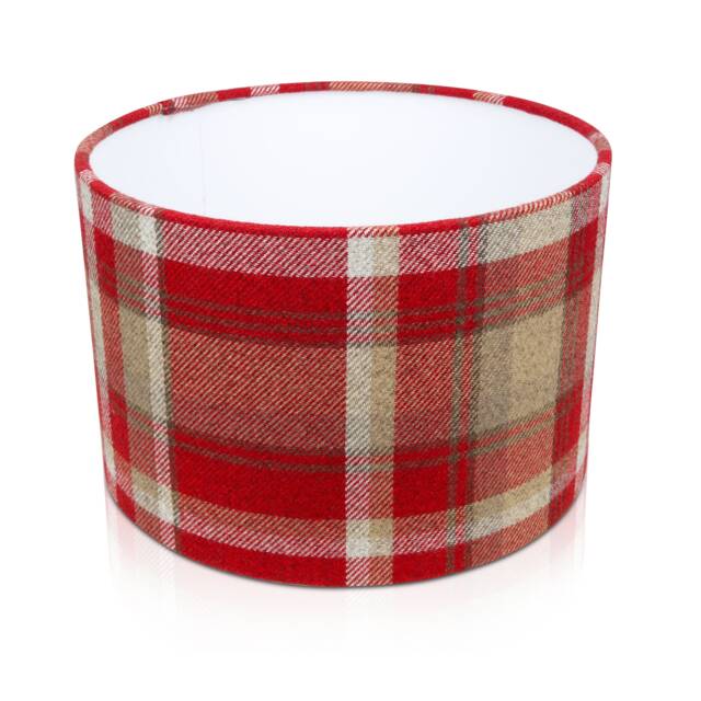 Handmade Red Skye Tartan Lampshade, Table Or Ceiling Shade - image 1