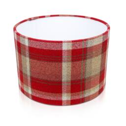 Handmade Red Skye Tartan Lampshade, Table Or Ceiling Shade