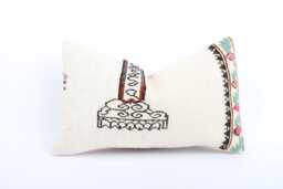 12x20 Turkish Kilim Pillow Vintage Wool Lumbar Cushion Cover