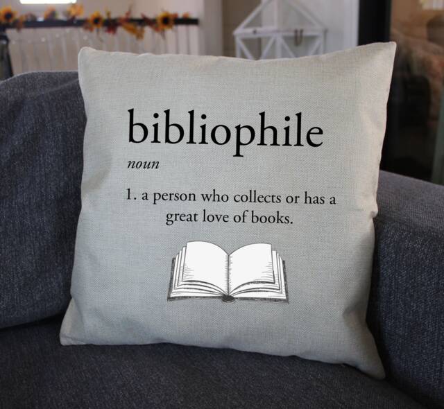 Clearance Bibliophile Definition Throw Pillow Gift - image 1