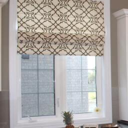 Flat Linen Roman Shade, Parchment Color, Custom Window Treatment - thumbnail 2