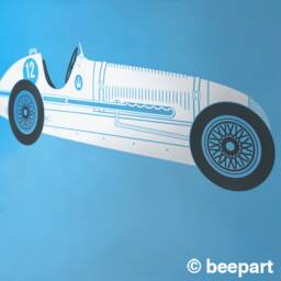 Personalized Vintage Race Car Vinyl Wall Decal - thumbnail 2