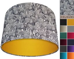 Zebra Lampshade, Lampshade Ceiling, Table Lamp Shade, Black White Light Animal Print Shade - thumbnail 1