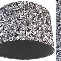 Zebra Lampshade, Lampshade Ceiling, Table Lamp Shade, Black White Light Animal Print Shade - thumbnail 3