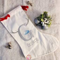 Christmas Stocking, Santa Xmas Decoration, Personalised Gift, Custom - thumbnail 4