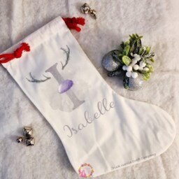 Christmas Stocking, Santa Xmas Decoration, Personalised Gift, Custom - thumbnail 3