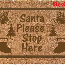 Personalised Christmas Doormat Custom Engraved Door Mat Coir Mat Welcome House Warming Gift Home - thumbnail 3