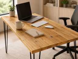 Reclaimed Wood Desk Handmade Home Office 74cm/28