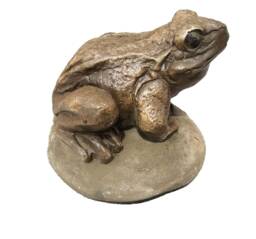 stone Frog Toad Garden Ornament Large Sat On A Wildlife Pond Free UK Shipping - thumbnail 1