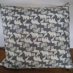 Cushion Covers in Scandinavian-style Print, 3 Colour Options. Polar Bear, Fox, Dove Printed 100% Cotton - thumbnail 2