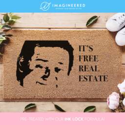 It's Free Real Estate - Tim & Eric Awesome Show Funny Custom Door Mat Realtor Doormat Coir Housewarming Gift - thumbnail 1