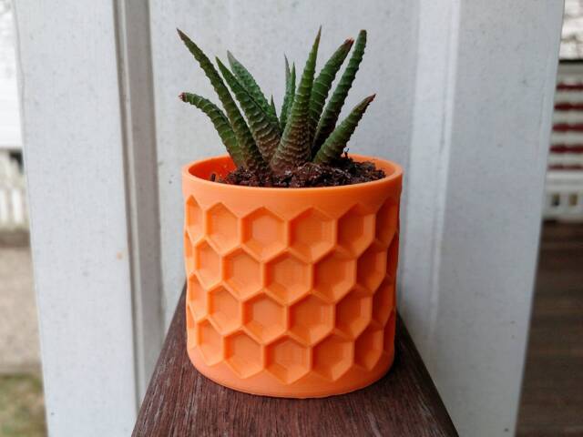 Honeycomb 3D Printed Planter - Succulent/Cactus Mini -Modern Geometric Design Made To Order Choose Your Color & Size-New Colors - image 1