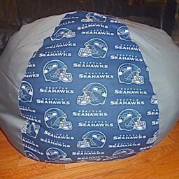 Seahawks Bean Bag Cover, Blue, Green, Grey, Super Bowl, Football, Nfl, 12Th Man, Seattle, Chair Etsy Kids, Gifts Under 80 - thumbnail 3