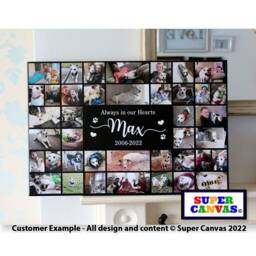 Dog Cat Hamster Rabbit Rat Guinea Pig Pet Photo Picture Collage Framed Canvas Print Handmade Memorial Birthday Christmas Gift - thumbnail 1