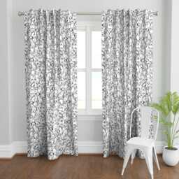 Canine Curtain Panel - Pet Animal Love Friend Custom Dog's Life Black White By Shellyreneedesigns - thumbnail 2