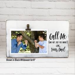 Going Away College Gift From Dad, Personalized Funny Photo Holder, For Student, Sarcastic Frame, Call Dad & Not Just Money - thumbnail 1