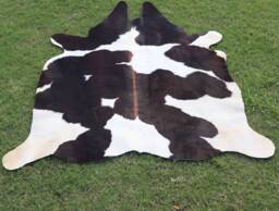 Cowhide Rug, Black White Brazilian Cow Skin Exclusive Rug For Upholstery, Panda Print Area Home Decor Soft Carpet - thumbnail 1