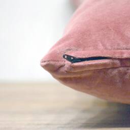 Dusty Pink Velvet Lumbar Pillow Cover Designer Decorative Cushion - thumbnail 2