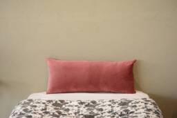 Dusty Pink Velvet Lumbar Pillow Cover Designer Decorative Cushion - thumbnail 1