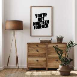 You're Not Nineteen Forever Music Lyric Poster Print, Retro Wall Art - thumbnail 3