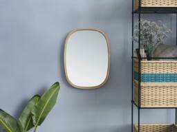 Handmade Bamboo Wall Mirror Boho Home Decor - thumbnail 1