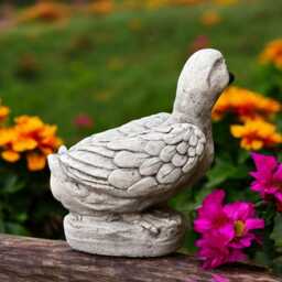 Concrete Duck Statue Farmhouse Garden Figurine Stone Bird Sculpture Cement Outdoor Yard Ornament Rustic Pond Decor Handmade Lover Gift - thumbnail 3