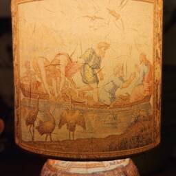 Miracle Of Fish Christian Decoupage Table Lamp Design Home Decor Bedside Night Light Gift - thumbnail 2