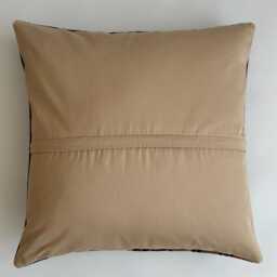 Handmade Cushion Cover, Striped Multicolour Turkish Cushion, Pillow, Decorative Throw Kilim 24''x24''/60x59 cm - thumbnail 4