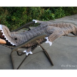 Crochet Pattern T-Rex Blanket - Dino Pattern Bulky & Quick Dinosaur Crochet Mj's Off The Hook Design - thumbnail 3
