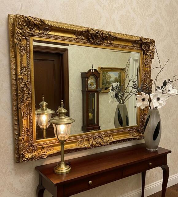 Large Antique Gold Wall Mirror Ornate Baroque Decorative - Choose Your Size & Colour Clarence - image 1
