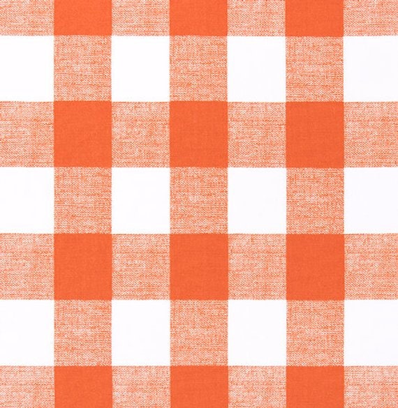 Checked Orange Pillow Cover - & White Check Decorative Cover-Decorative 16 X 16, 17 X 17, 18