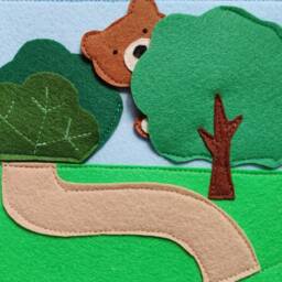 Felt Forest Animals Quiet Book Page Sensory Travel Toy - 1-4 Year - thumbnail 3