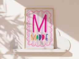 Girls Personalised Name Print, Bedroom Wall Art, Rainbow Prints, Nursery Decor, Playroom Print - thumbnail 1