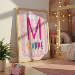 Girls Personalised Name Print, Bedroom Wall Art, Rainbow Prints, Nursery Decor, Playroom Print - thumbnail 2