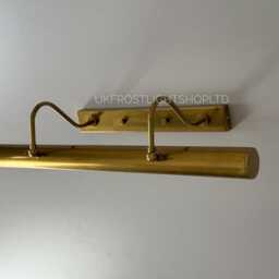 Raw Brass 4-Light Picture Light, Mid Century Wall Lamp, Antique Style Sconce, Modern Vintage Painting Light - thumbnail 3