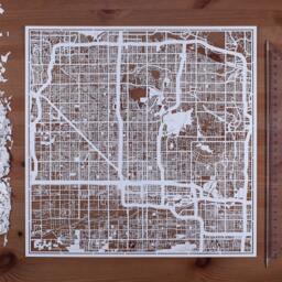 Paper Cut Map Phoenix 12??12 In. Art Ideal Gifts - thumbnail 1