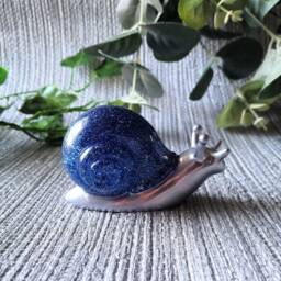 Snail Ornament, Gift, Statue, Alternative Home Decor, Unusual Planter Decoration, Disco Figurine, Plant Pot Decor - thumbnail 3