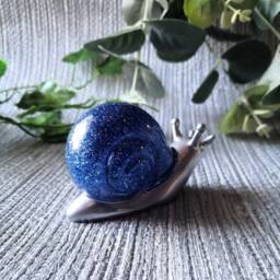 Snail Ornament, Gift, Statue, Alternative Home Decor, Unusual Planter Decoration, Disco Figurine, Plant Pot Decor - thumbnail 2